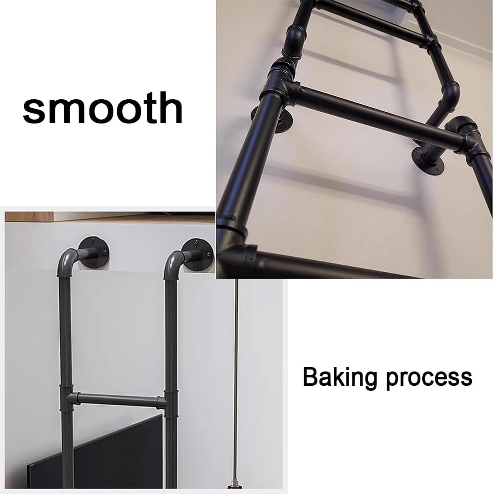 BIUBPW 地下室出口はしご 壁取り付け金属はしご 工業用二段